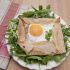 Egg, ham & cheese buckwheat crepes