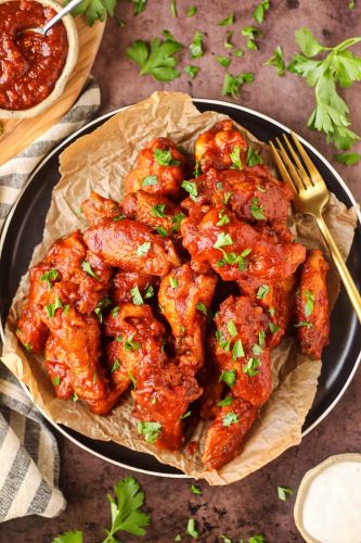 Crispy Maple Barbecue Glazed Wings