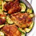 Crispy Parmesan Garlic Chicken With Zucchini