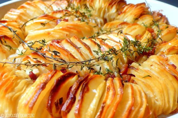 Glorious potato and pancetta roast