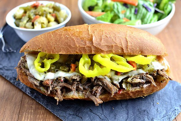 Crock pot Italian beef sandwiches