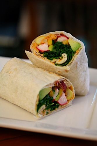 Crunchy Hummus Wraps