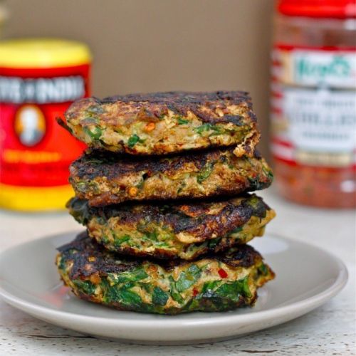 Curried salmon patties