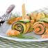 Zucchini-salmon roll-ups