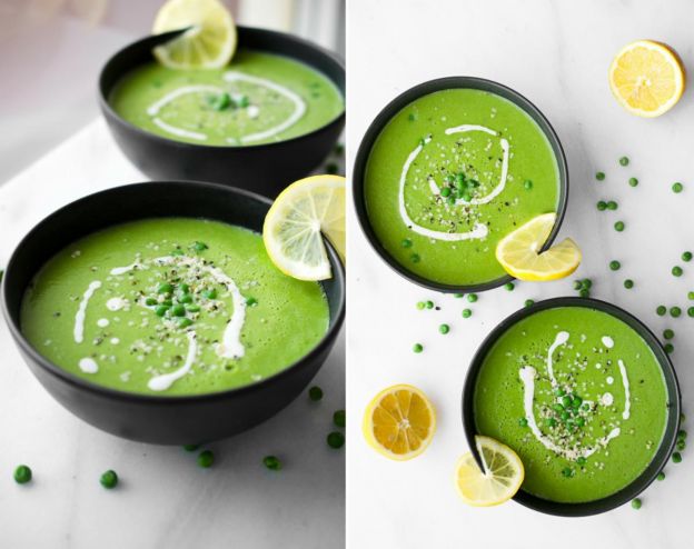 5-Ingredient Healthy Vegan Green Pea Soup