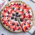 Red White And Blue Mixed Berry Fruit Pizza