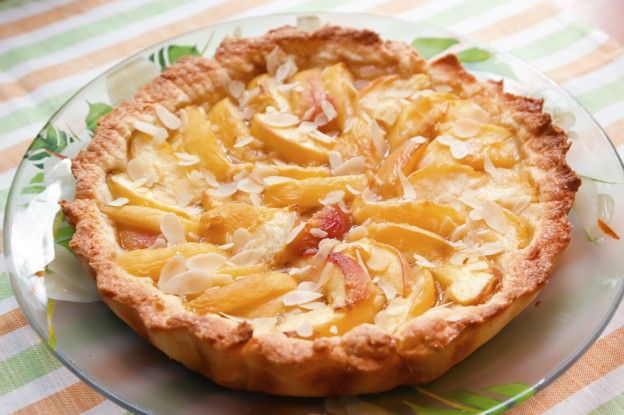 Peach and almond tart