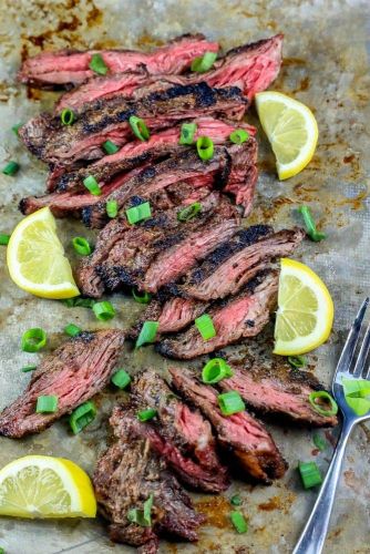 The Best Garlic Grilled Flank Steak