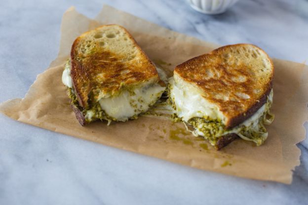 The Best Pesto Grilled Cheese