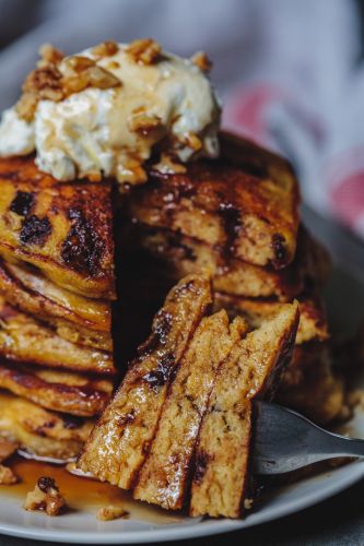 Pumpkin Chocolate Chip Pancakes