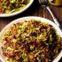 Warm Quinoa and Brussels Sprouts Salad in Honey Mustard Vinaigrette