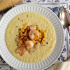 Fresh Corn And Potato Chowder With Sauteed Shrimp
