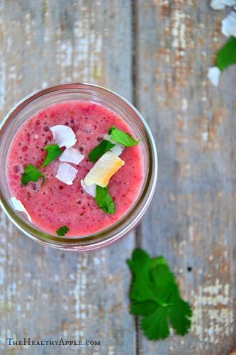Dairy Free Strawberry Cilantro Smoothie
