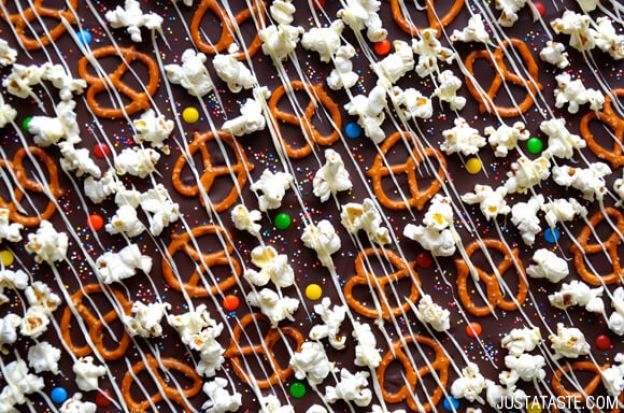 Sweet and Salty Dark Chocolate Bark