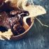Dark chocolate bark with candied maple bacon and sea salt