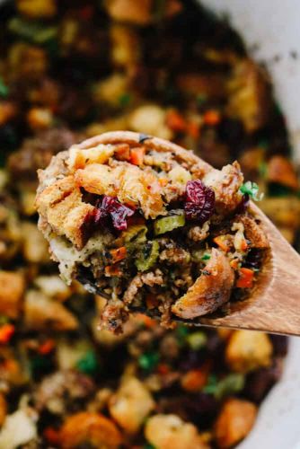 Slow Cooker Sausage Herb Stuffing