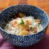 Grapefruit, shrimp and rice vermicelli salad