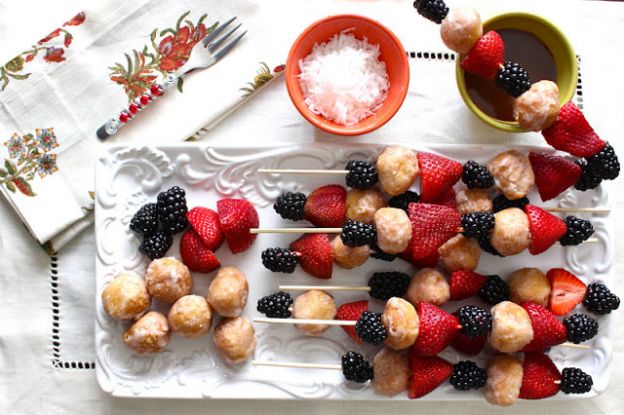 Donut hole breakfast skewers