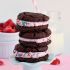 Double chocolate strawberry Oreos