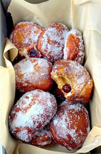 Bakery-Style Peanut Butter and Jelly Doughnuts