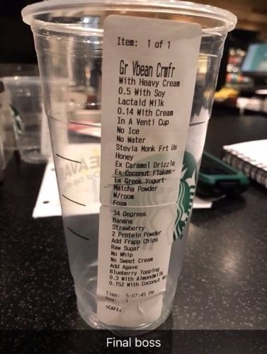 OUTRAGEOUS STARBUCKS ORDERS