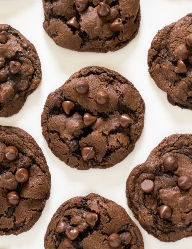 Double chocolate chip cookies
