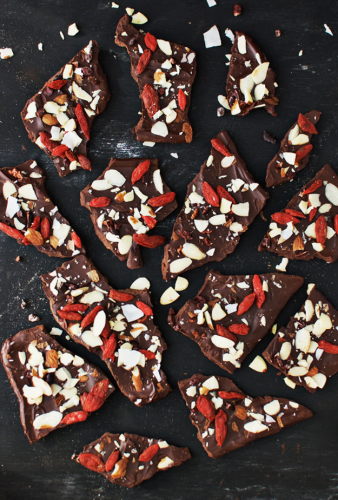 Dark Chocolate Goji Berry Bark