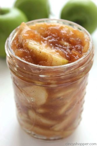 Homemade apple pie filling