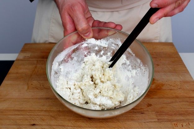 Pot sticker dough before kneading