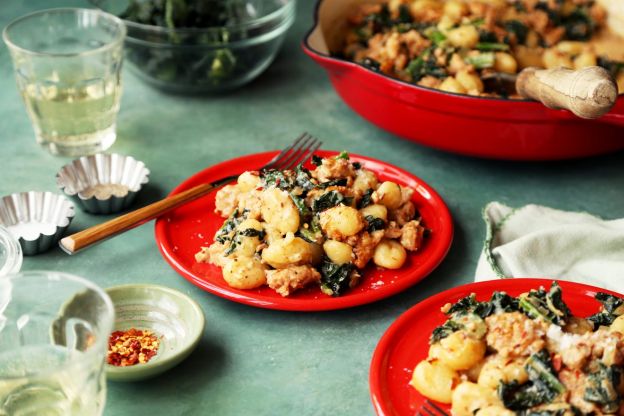 One-Skillet Sausage and Kale Gnocchi