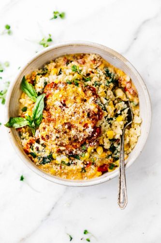 Creamy Sweet Corn Cauliflower Grits