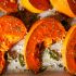 Roasted pumpkin with goat cheese