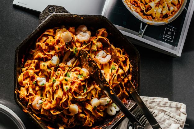 Spicy Seafood Tagliatelle