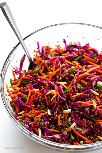 Easy Asian quinoa slaw