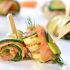 Salmon-zucchini rolls