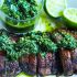 Grilled Portobellos With Spinach Chimichurri Sauce