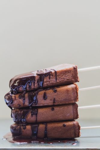 Vegan Mocha Fudge Popsicles