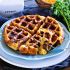 Loaded Egg Bacon Cheese Waffles