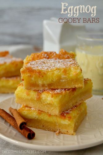 Eggnog Gooey Butter Bars