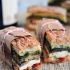 EGGPLANT, PROSCIUTTO, & PESTO PRESSED ITALIAN SANDWICHES