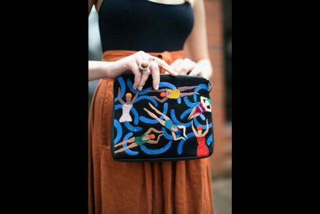 Embroidered Clutch
