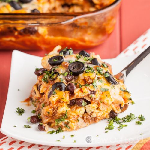 Enchilada breakfast casserole