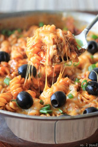 One-pan enchilada pasta