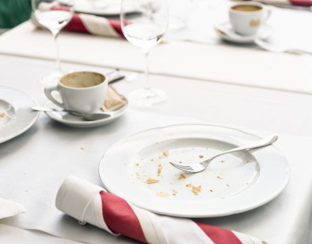 Clearing the table before everyone's done