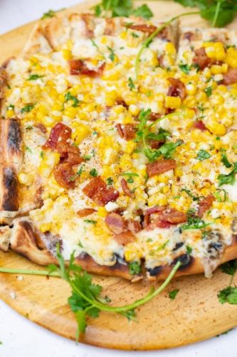 Elote Mexican Corn Grilled Pizza
