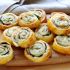 Ham, spinach and cheese rolls