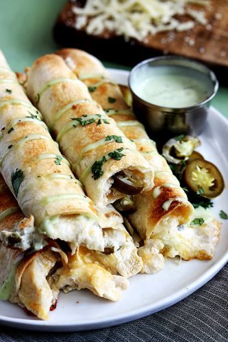 Jalapeno Popper Chicken Taquitos