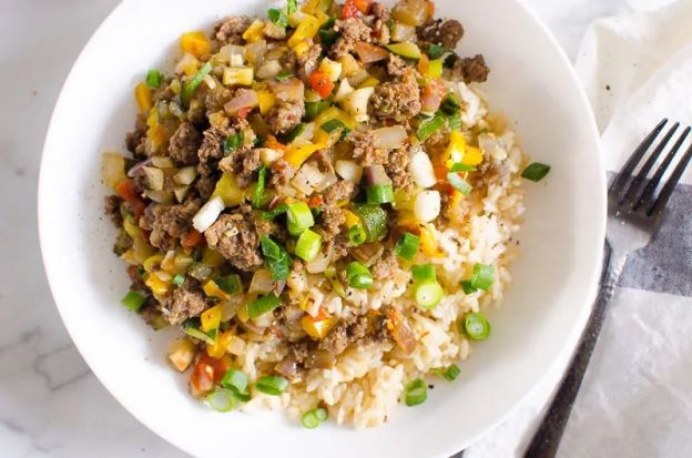 Korean Ground Beef and Rice Bowls