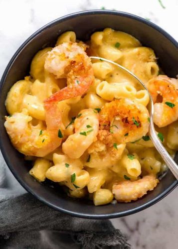 Garlic Shrimp Mac and Cheese