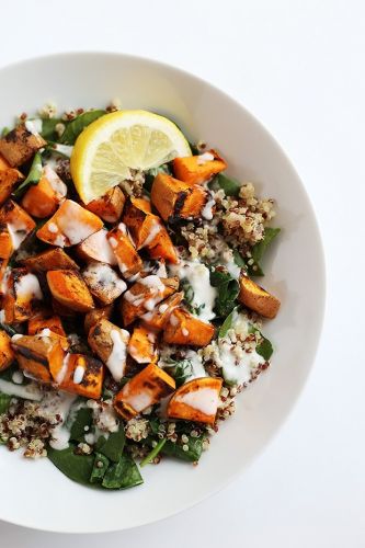 Sweet Potato, Spinach And Quinoa Salad